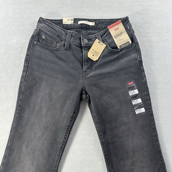 LEVI’S Women’s Super Low Bootcut Jeans Black Washed Size 26 Low-Rise Y2k *New* - Picture 3 of 15